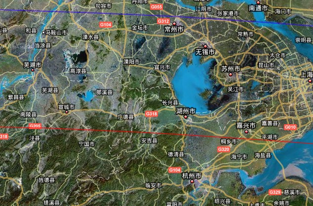给各位色友几个日全食观测时间数据(含卫星地图)-溧阳