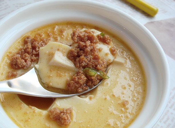 肉末豆腐蒸蛋羹