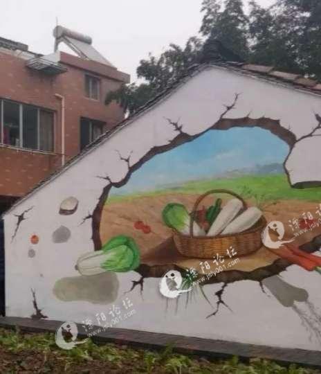 溧阳这些墙绘给白墙黑瓦的小别墅增色了不少