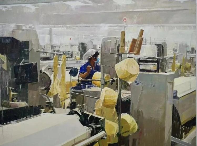 《纺织厂女工》 150cmx120cm 布面油画 2019