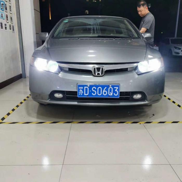 思域升级超视界led 远光欧司朗超白光红色恶魔眼
